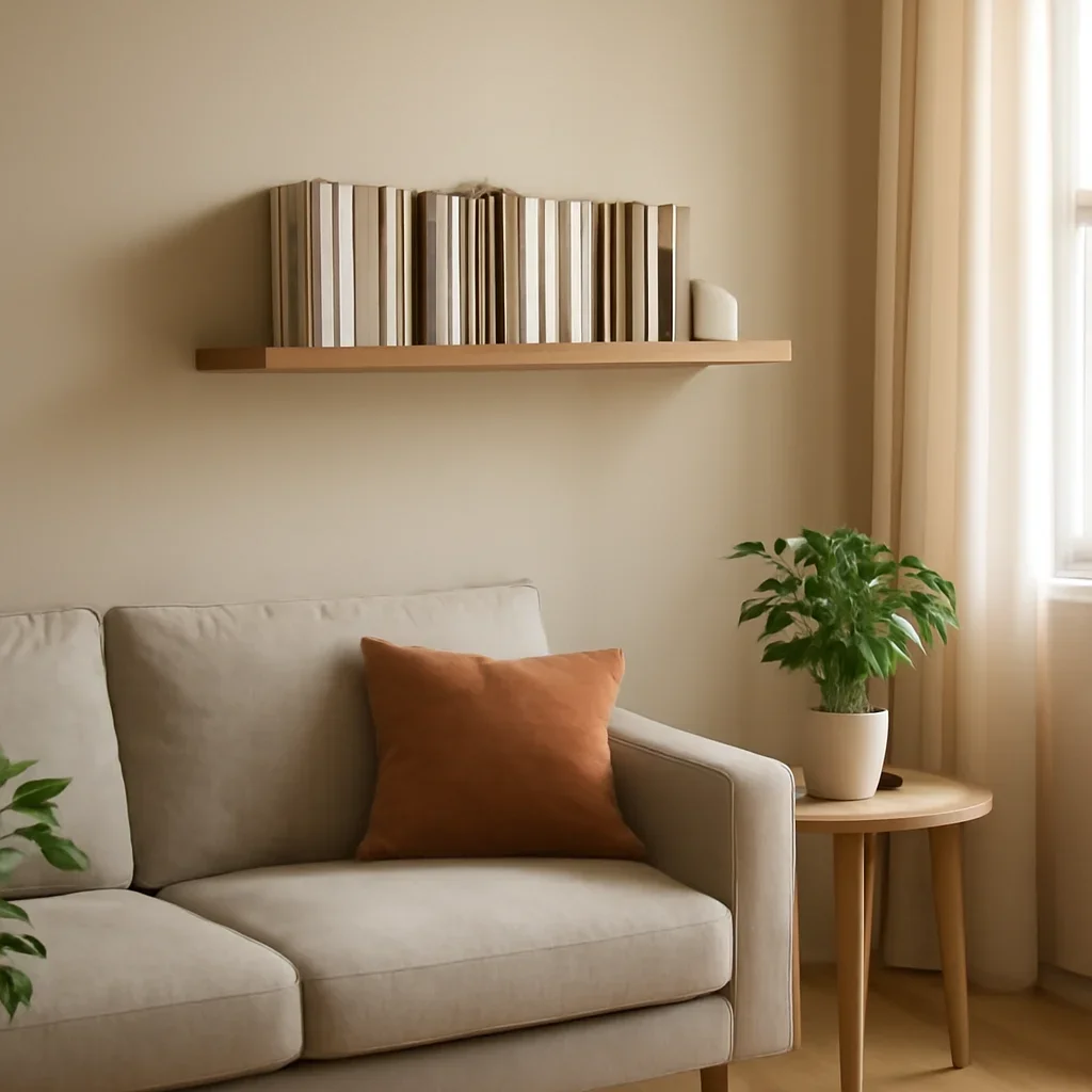 Inviting modern interior related to floating bookshelf installation guide