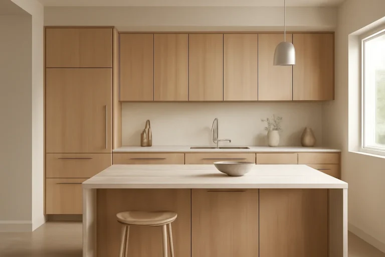 Kitchen Cabinet Trends for Modern Homes in a calm modern interior setting