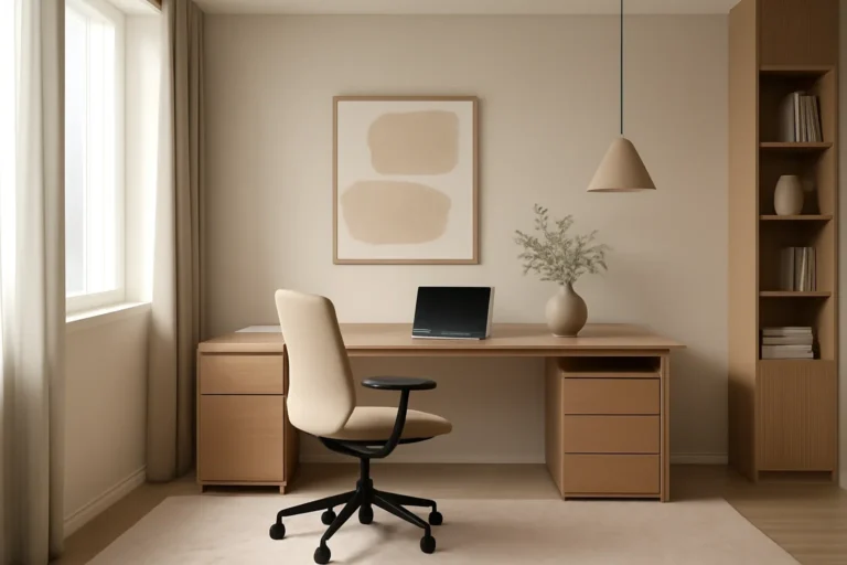 Modern Office Color Schemes for Productivity in a calm modern interior setting