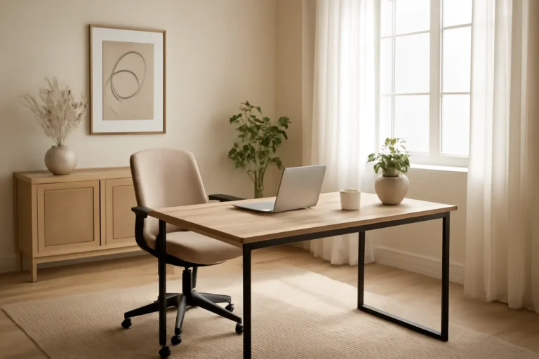 Office Design Ideas for Small Businesses in a calm modern interior setting