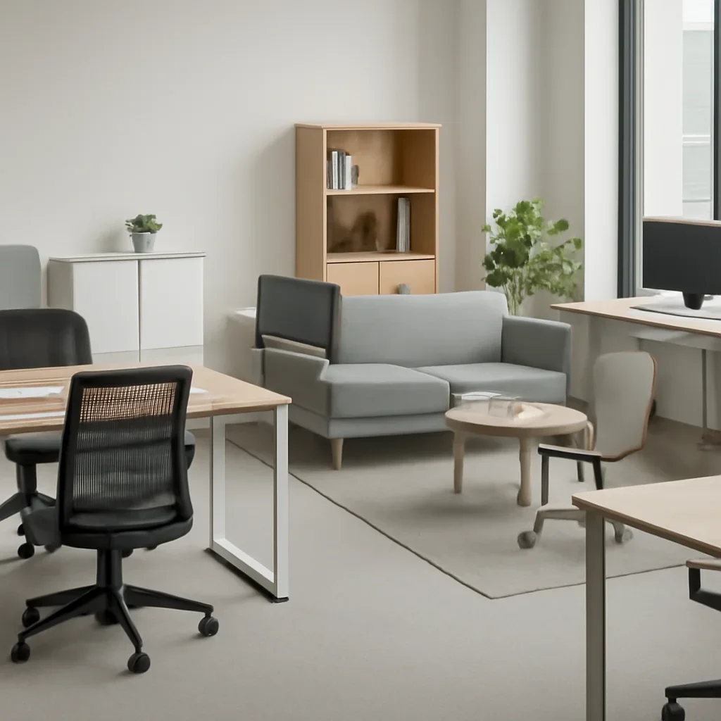 Layout-focused view for modern office design ideas
